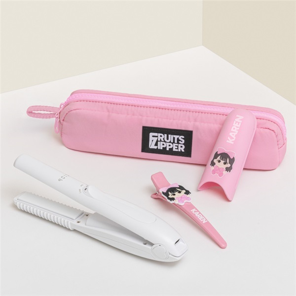 【FZコラボ限定セット】9012 イオンコードレス ストレートアイロン(松本かれん/ベビーピンク クレイツセット)