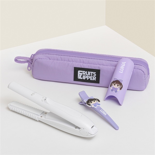 【FZコラボ限定セット】9012 イオンコードレス ストレートアイロン(仲川瑠夏/紫色 クレイツセット)