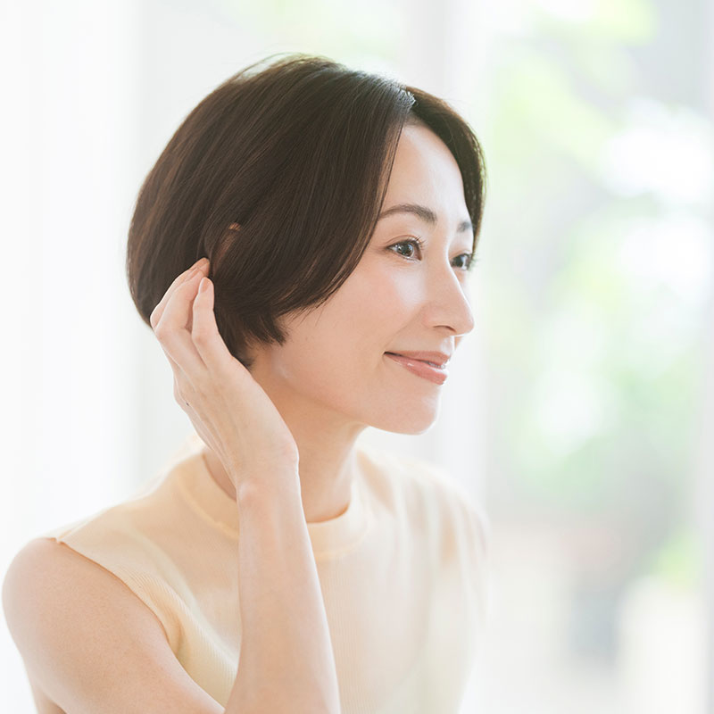 髪のボリュームアップの出し方