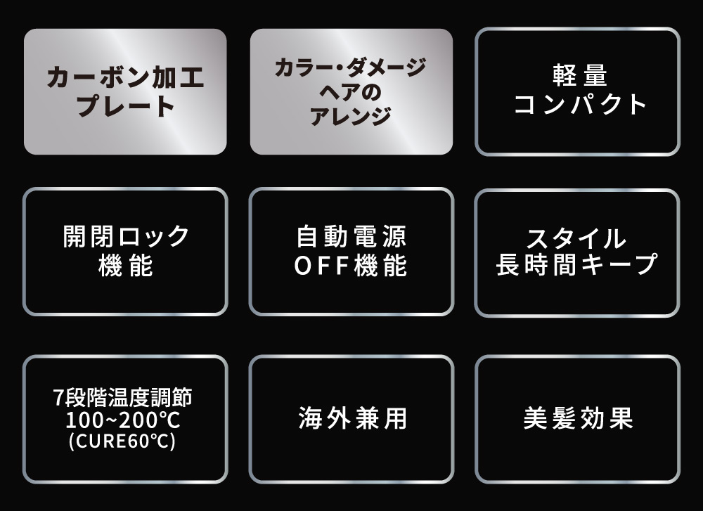 マグネットヘアプロストレートアイロンC機能