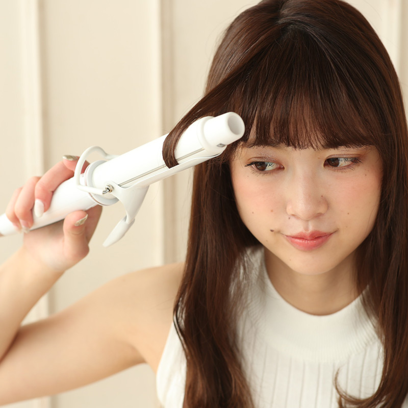 前髪サイドの巻き方